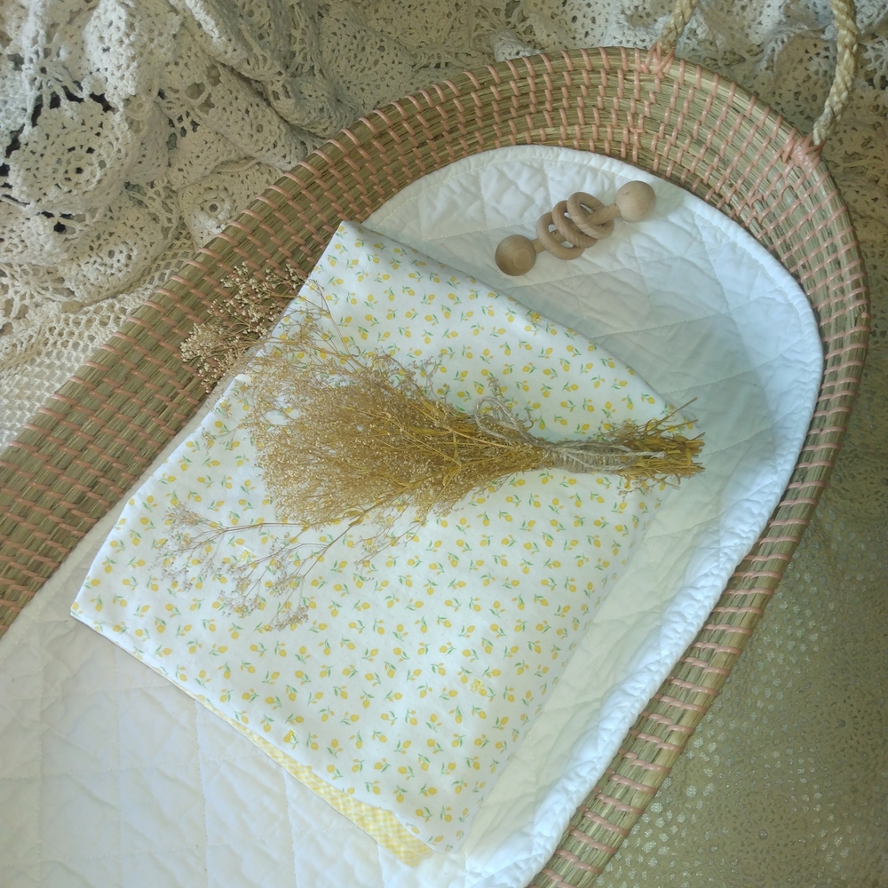 Vintage Yellow Floral Baby Blanket - Picture 9 of 10